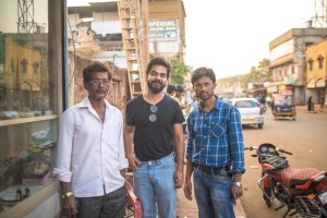 With Bidri craftsmen